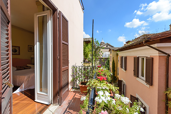 The balcony of the master bedroom